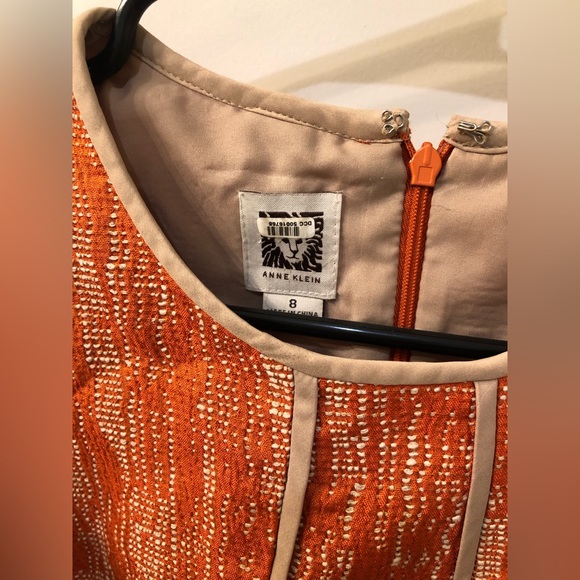 Orange textured Anne Klein Dress - Picture 2 of 2